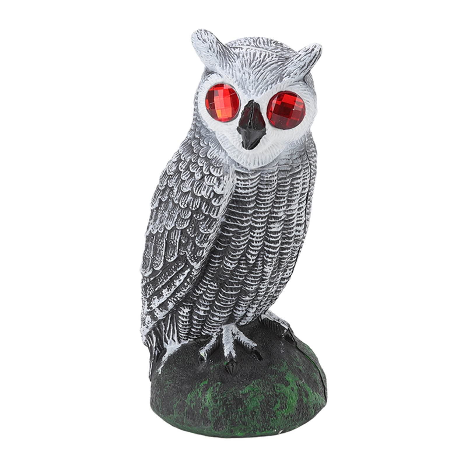 Hapivida Fake Owl Scarecrow Sculpture Plastic Owl Decoy To Keep Pigeons Squirrels Rabbits Rat Away for Backyard Garden Protection Ornament Decoration(2#)