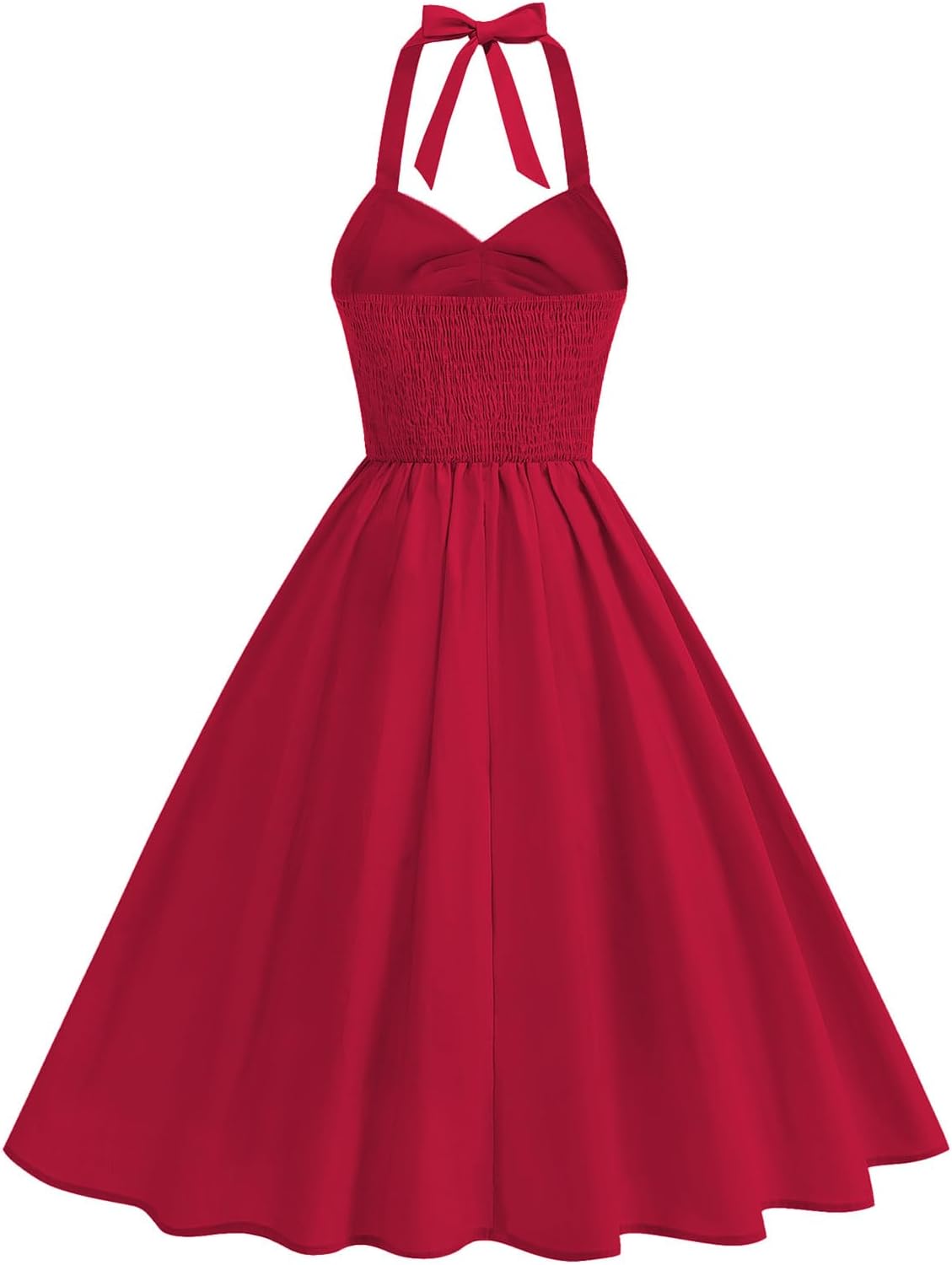 50s Vintage Dresses for Women 1940s 1950s Dresses for Women Pinup Coctail Party Bowknot Retro Audrey Hepburn Rockabilly Dress - Image 3