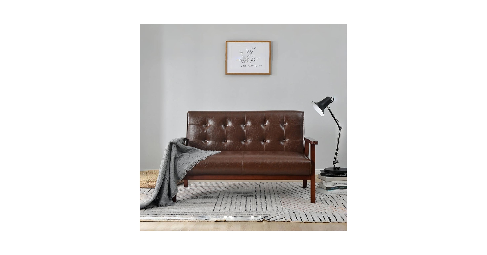 決算セール！2人掛けソファ ソファー　BROWN　幅127CM　おしゃれ 決算セール！2人掛けソファ ソファー BROWN 幅127CM おしゃれ