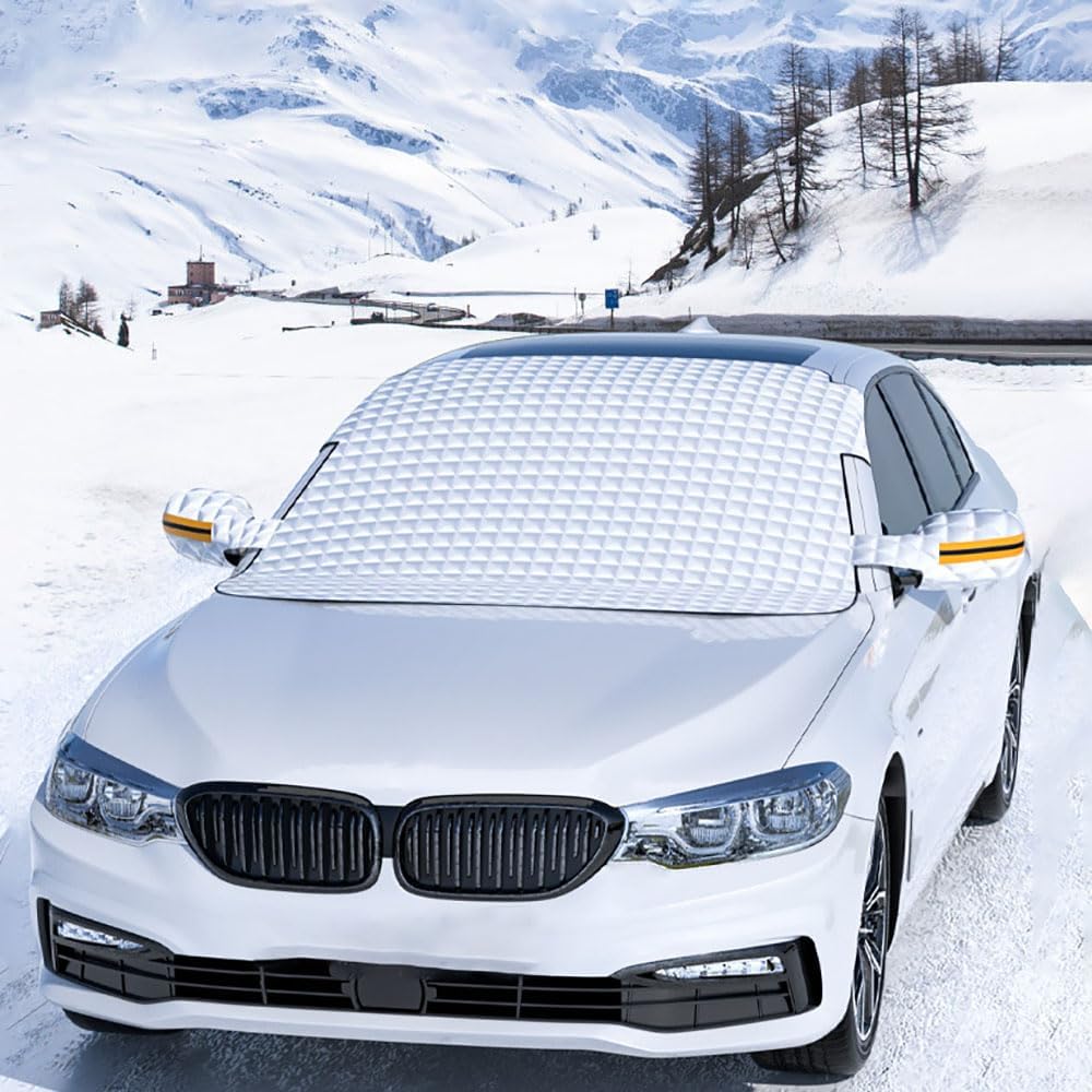 Housse Pare-brise Hiver Pour Hyundai I20 III (2020-2024) - 6 Aimants, Pliable, Protection Givre/neige, Orange - 8