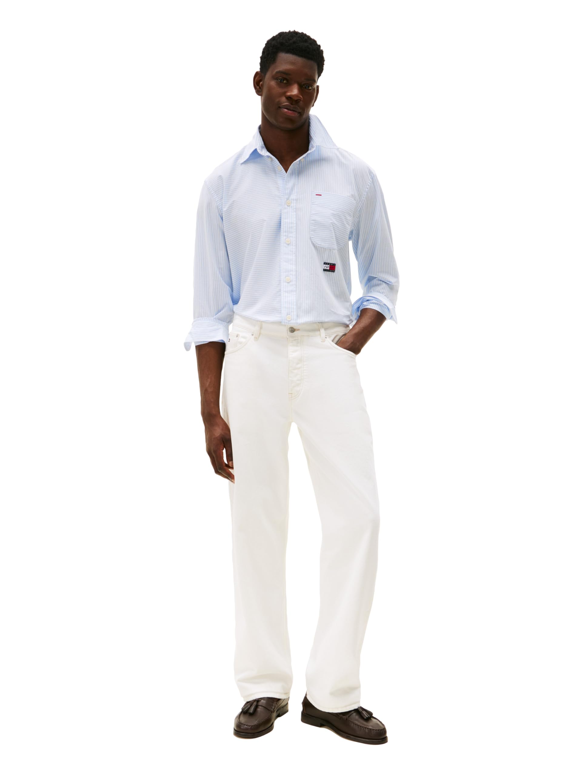Tommy Hilfiger Apxgp Collection Striped Shirt Apxgp Collection Camicia a Righe Uomo (Pacco da 1)