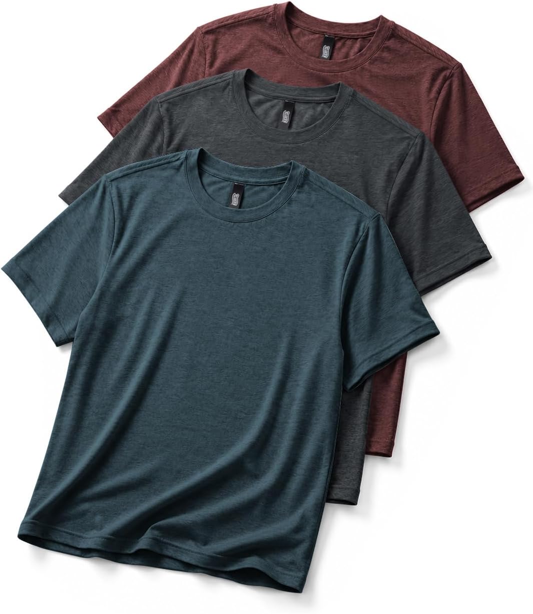ASLABCREW Men's Everyday Comfort Short Sleeve T-Shirt, Ultra-Soft Crew Neck Tee with UPF 50+ & Moisture Wicking