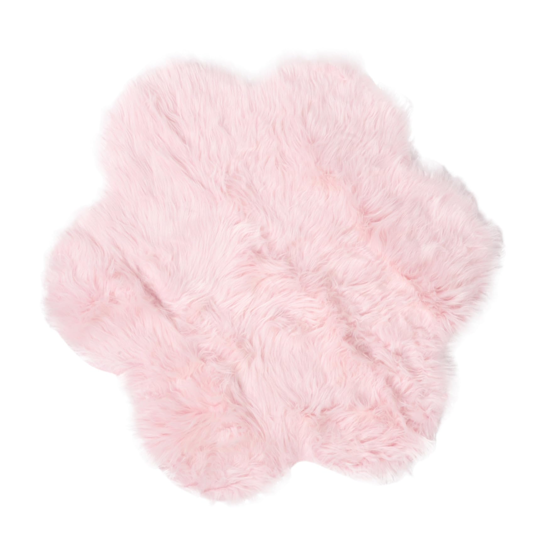 Tapis moelleux en forme de pétale rose en peluche souple pour un confort absolu