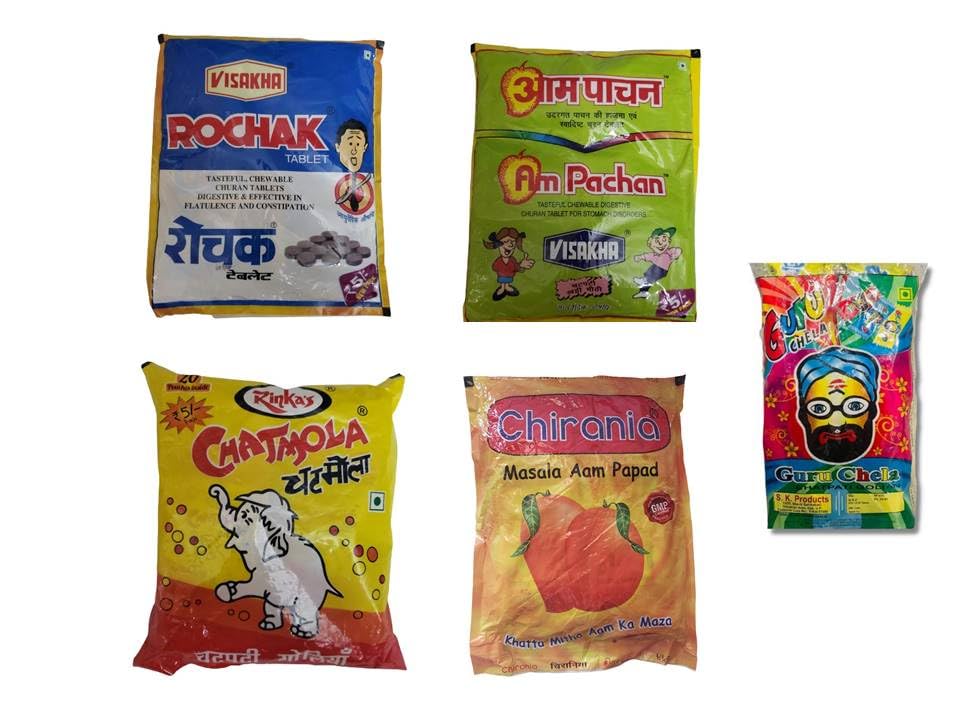 Aampachan, Rochak, Chatmola, Aampapad & GuruChela II Candy Combo II Full Packet, 120 Sachets III Tasty Healthy Churan - Best for Kids, Men, Women - 90s Khatti Mithi Goli (B0CKKMKFBJ) Amazon Price History, Amazon Price Tracker