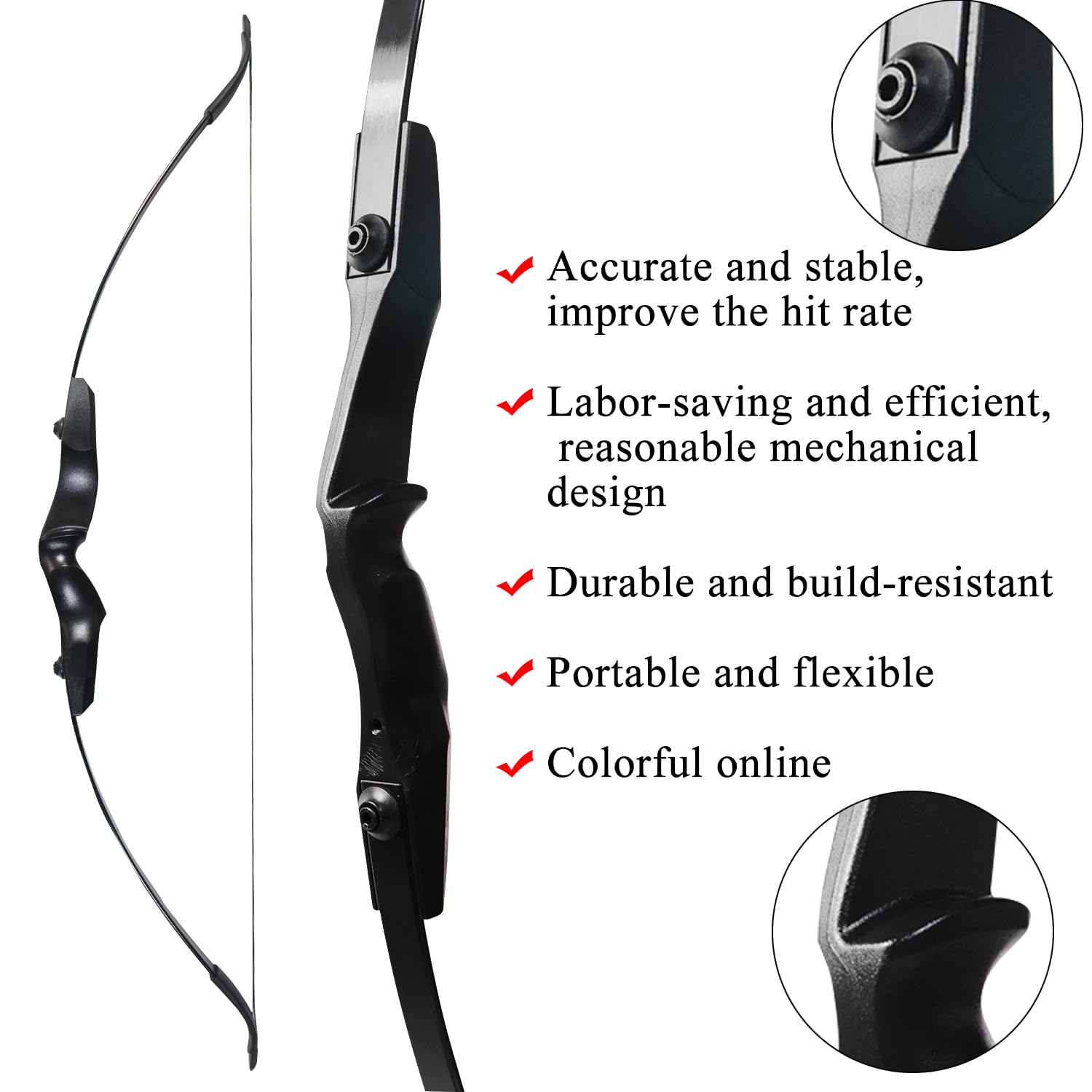 Arco e Arrow Recurve Set per Adulti, Principianti, Adolescenti, Arco da tiro con l'arco a Mano Destra per la pratica del bersaglio all'aperto, Competizioni di caccia e tiro con l'arco