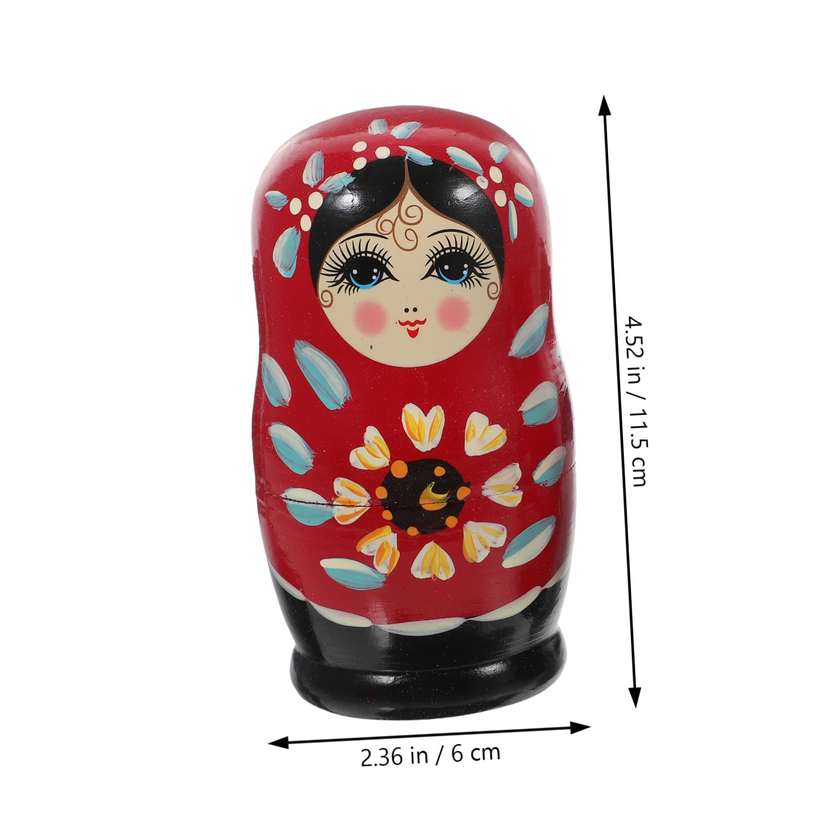 Garneck Set De Poupées Russes Matriochka Bois Peintes Main Jouets Garçon Fille Décoration Maison Rouge Jeu Educatif Bambins