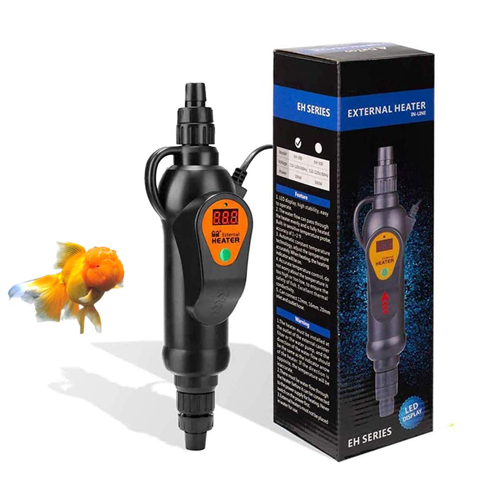 Buy AKL Aquarium Heater, 500W/300W Adjustable External Inline Heater