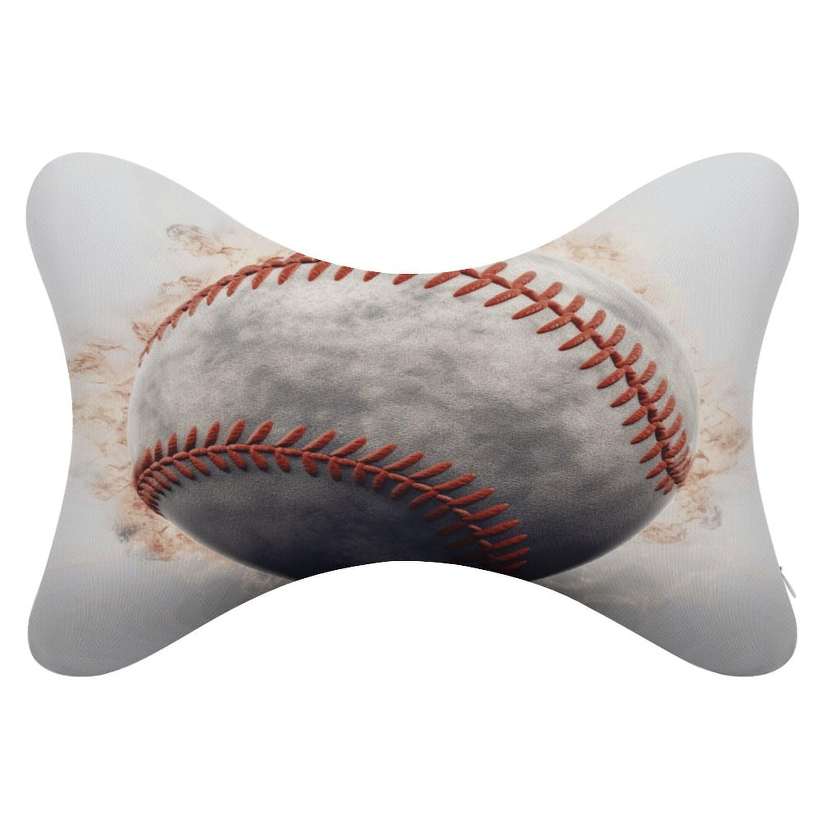 FekiLoot Baseball Car Headrest Set of 2,Softness Memory Foam Car Neck Pillow with Breathable Removable Cover Car Neck Support Pillow Ergonomic for Driving, Office