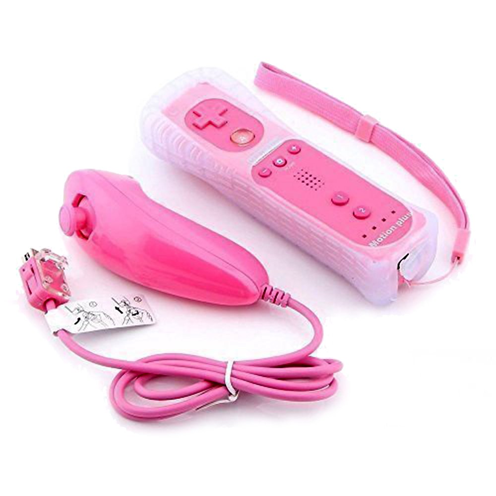 2 en 1 Manette Plus Et Nunchunk pour Nintendo wii- Rose