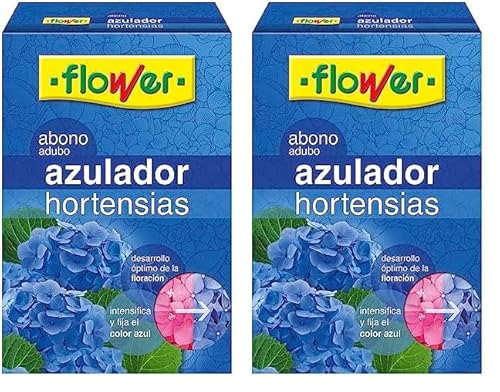 Flower - Abono Azulador de Hortensias Soluble 600 gr | Intensifica el Color Azul | Optimiza la Floración | Con Hierro, Magnesio y Aluminio, No aplica, 16x5.5x23.5 cm, Abono Sólido (Paquete de 2)
