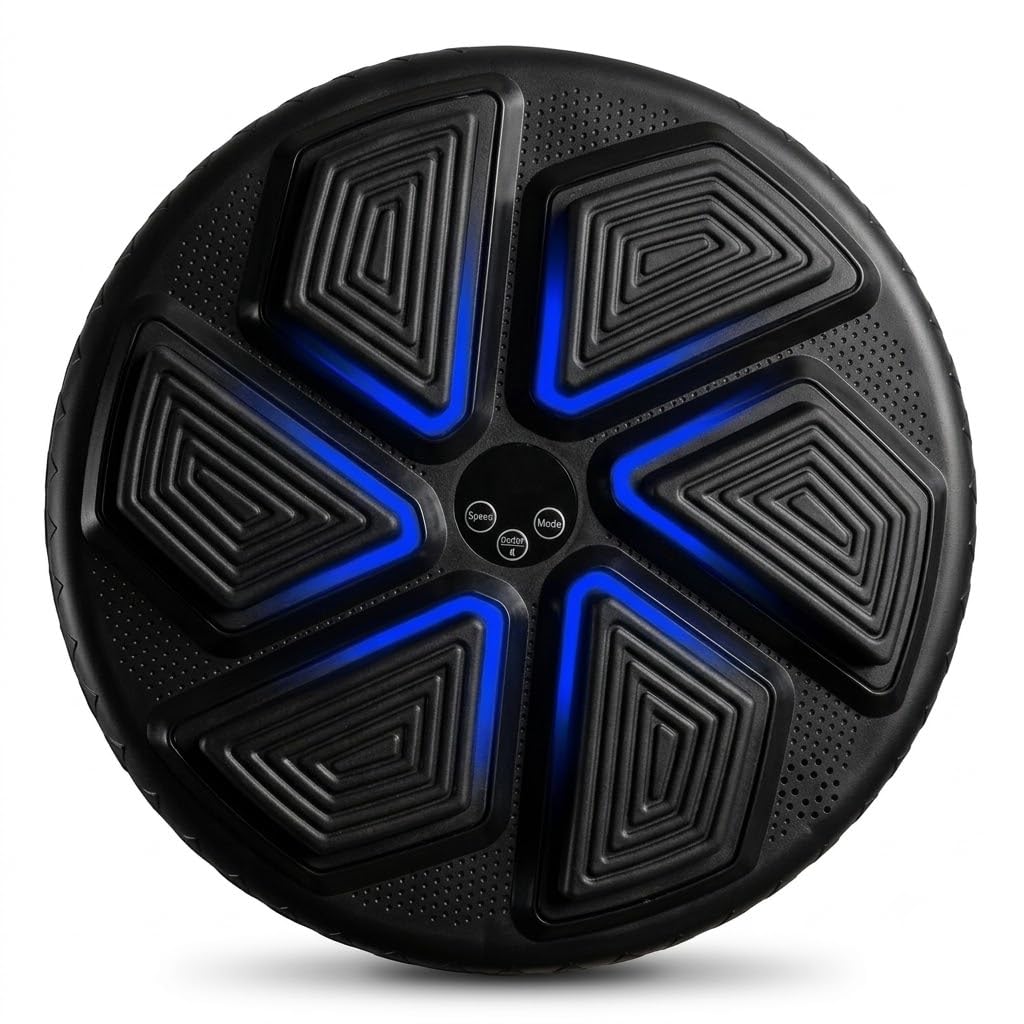 drumstone wall-mounted smart music boxing machine with 6 led punch pads, bluetooth speaker, rhythm boxing trainer and fitness punching target for home workouts