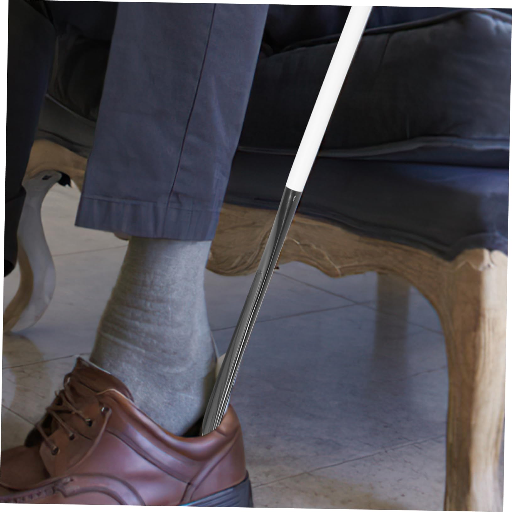 HAPINARY Senior's Dressing Stick Shoe Lifter Multi-use Shoehorn Aid Long Pole for Disabled