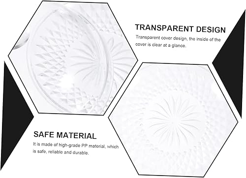 Miniatura 9 de DOITOOL 1 juego de moldes para pasteles con tapa, bandeja redonda de plástico para servir alimentos, soporte rústico para tartas, base rústica,