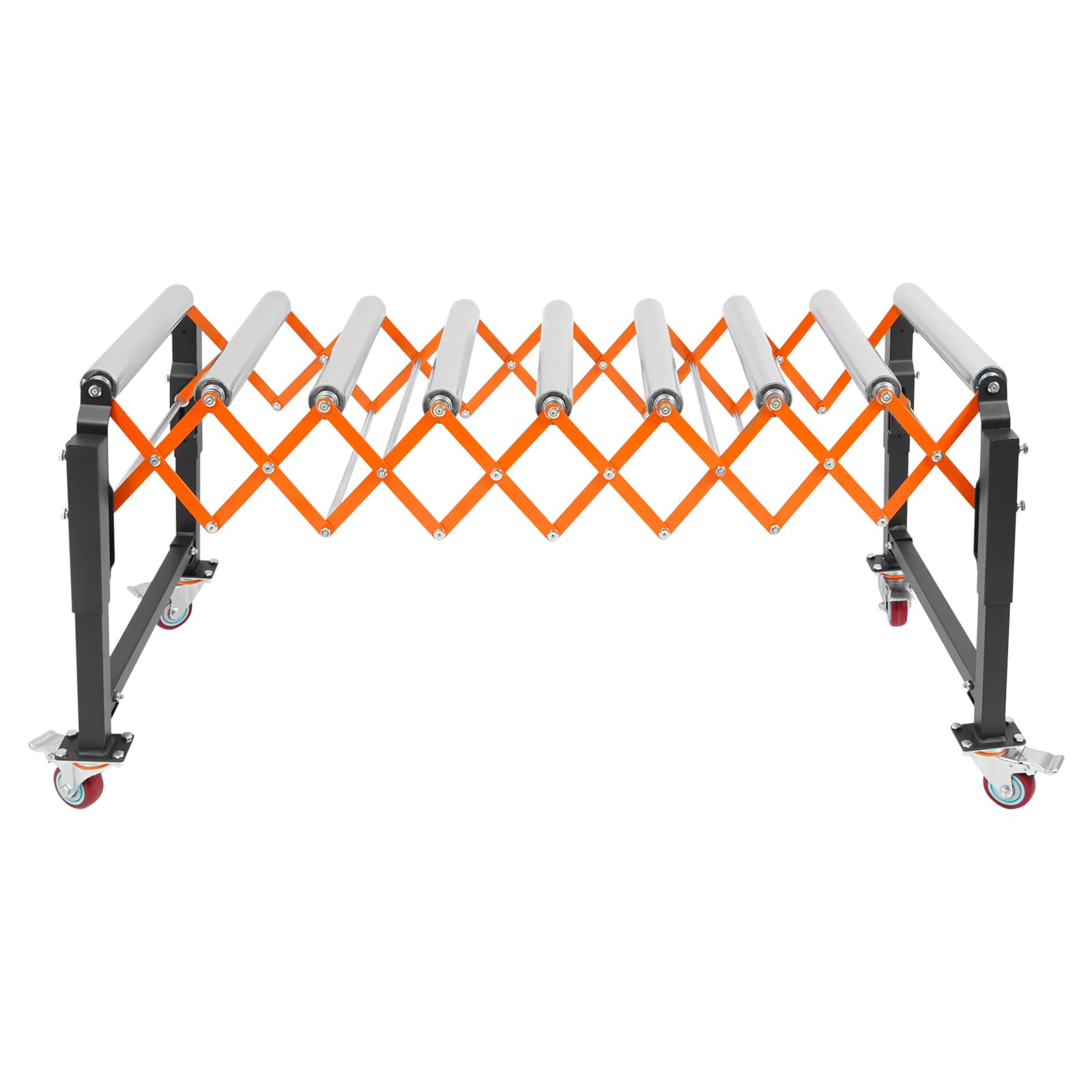 Adjustable Roller Conveyor, Adjustable Roller Conveyor Table, Telescopic Flexible Roller Conveyor 176 LBS Adjustable Length 17-51in Height 26.8-28.8in