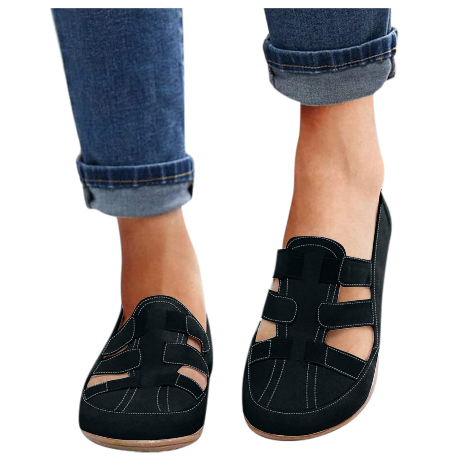 Yuanjay Women‘s Slip Ons Canvas Sneakers Ladies Mesh Casual Breathable Butterfly Knot Lightweight Flats Loafers Crystal Shoes