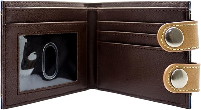AOT Attack Anime On Titan Survey Corps Emblem Wallet Bi-Fold ID & Card Holder, Brown