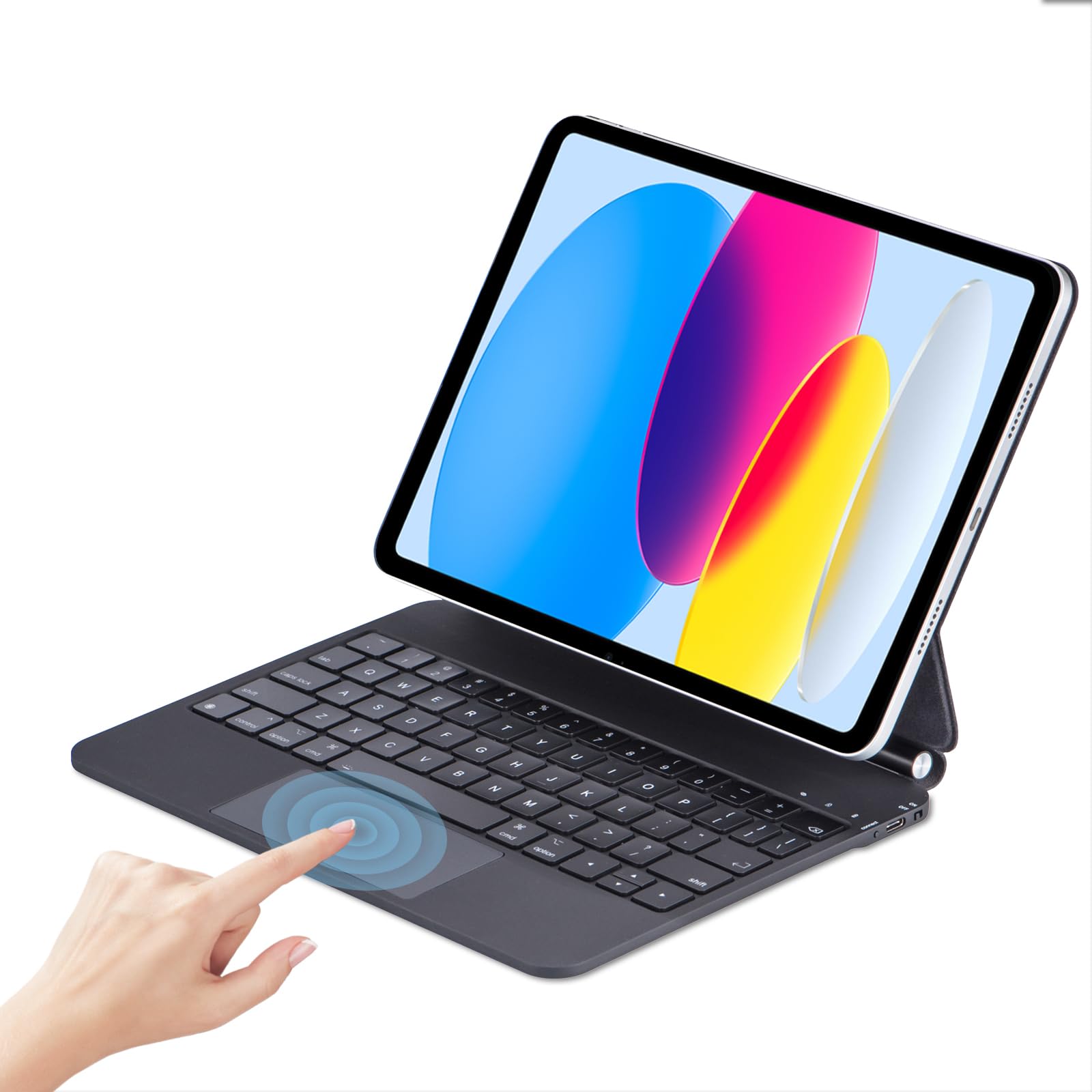 iXTRA Magic Keyboard Case for iPad 10th Generation 10.9 inch 2022 iPad 11th Gen A16 2025, Slim Folio Magnetic iPad Keyboard Case with Floating Cantilever Stand Trackpad Backlight, Black For iPad 10th Generation 10.9