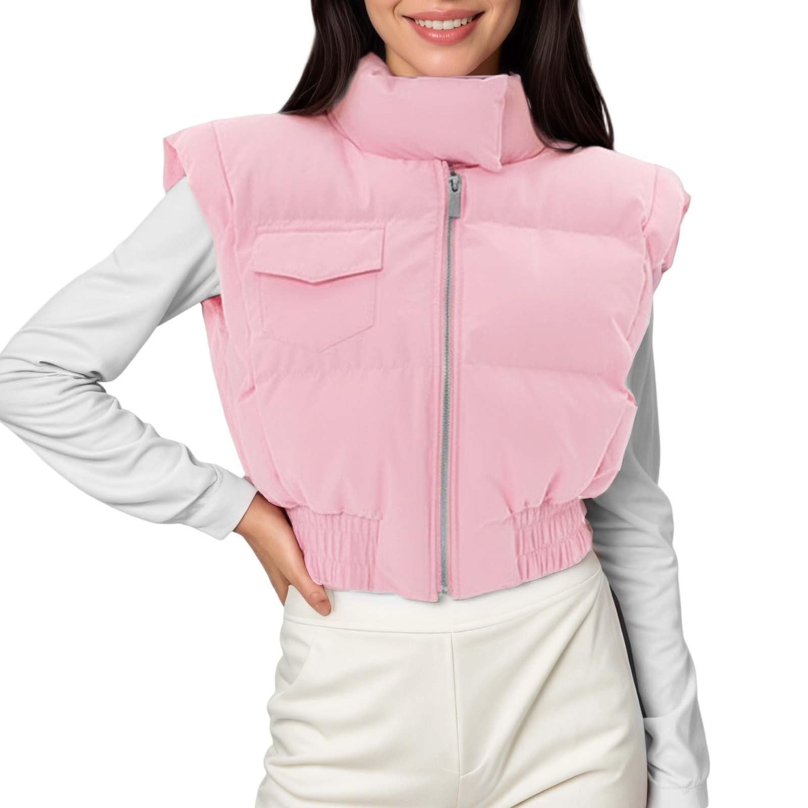 Chaqueta Mujer Abrigo Entretiempo Invierno Cazadora Plumiferos，Chaqueta acolchada mujer invierno cremallera frontal ligera cuello sin mangas exterior informal cálida