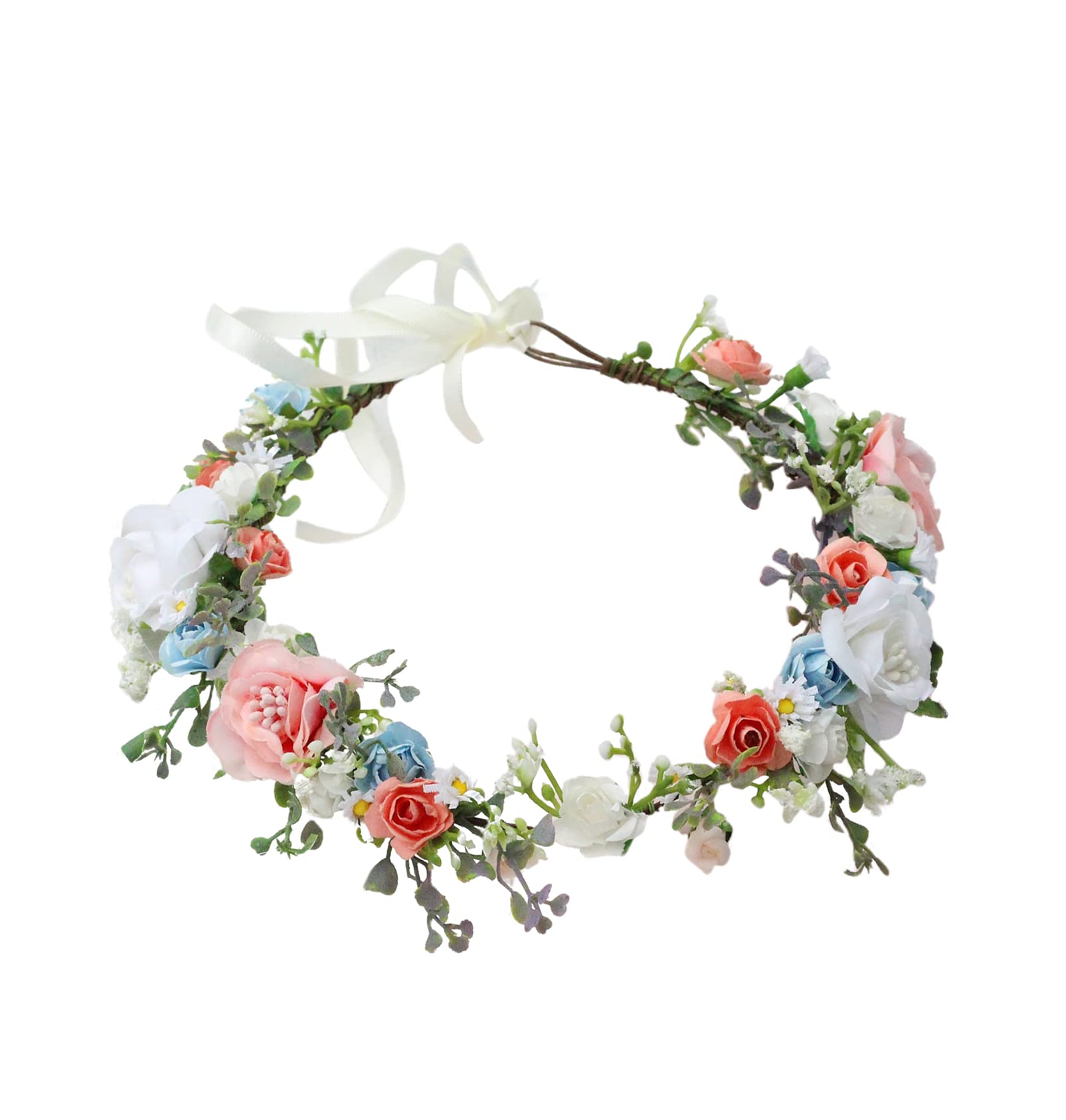 Braut Blume Stirnband Frauen Blume Krone Haar Kranz Floral Kopfschmuck Halo Boho Party Abschlussball Hochzeit Fotos