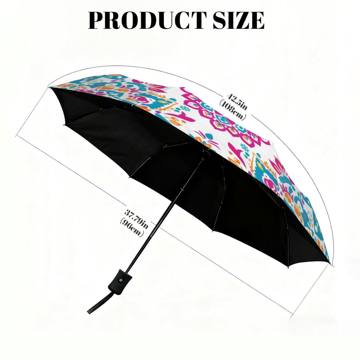 Paraguas compacto de viaje resistente al viento, plegable, para lluvia, apertura automática, protección contra rayos UV y agua