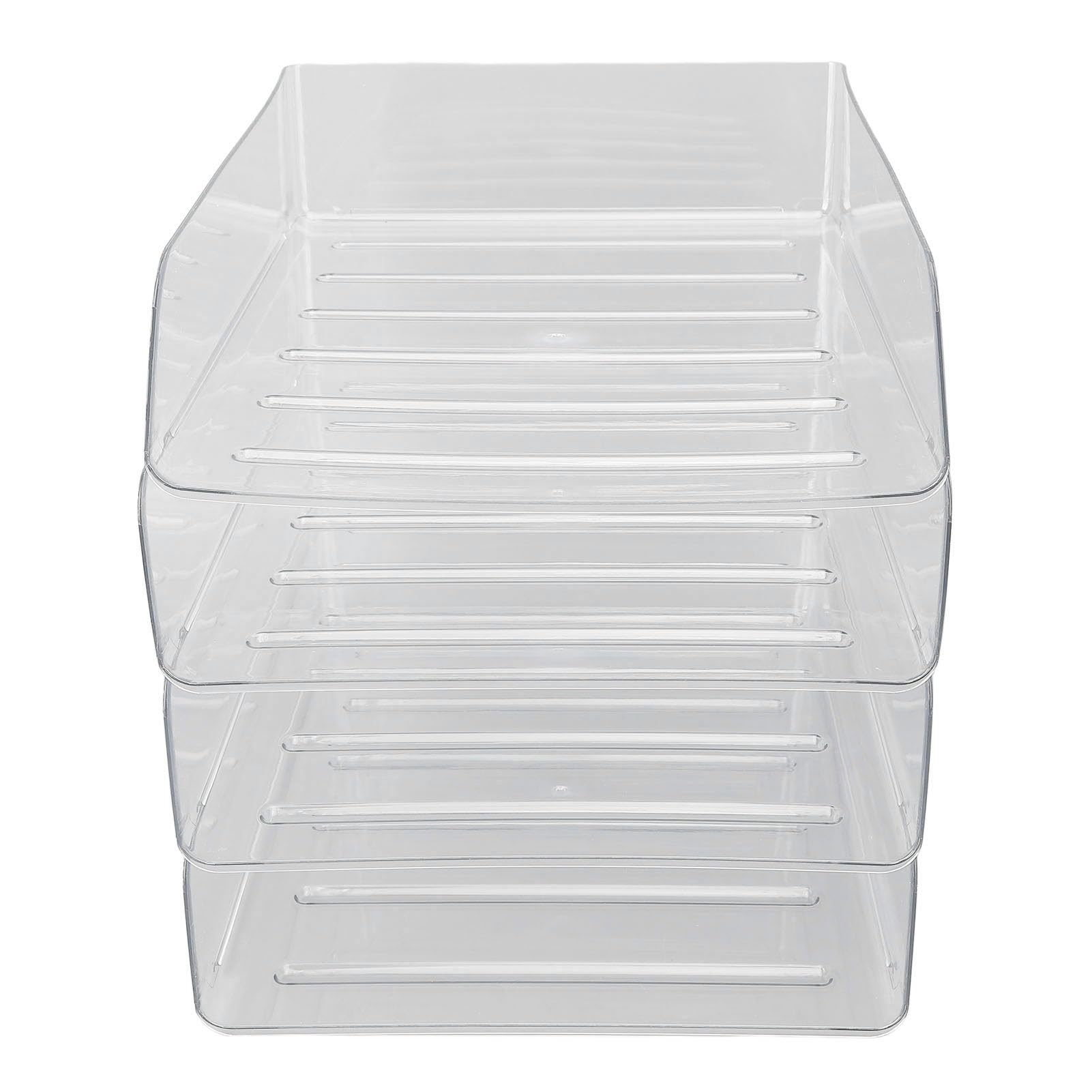 Schreibtisch-Briefablage-Set, Transparenter Stapelbarer Organizer für Zuhause, Büro, A4-Papieraufbewahrung für Dokumente, Bücher, Schreibwaren, 4-teilig