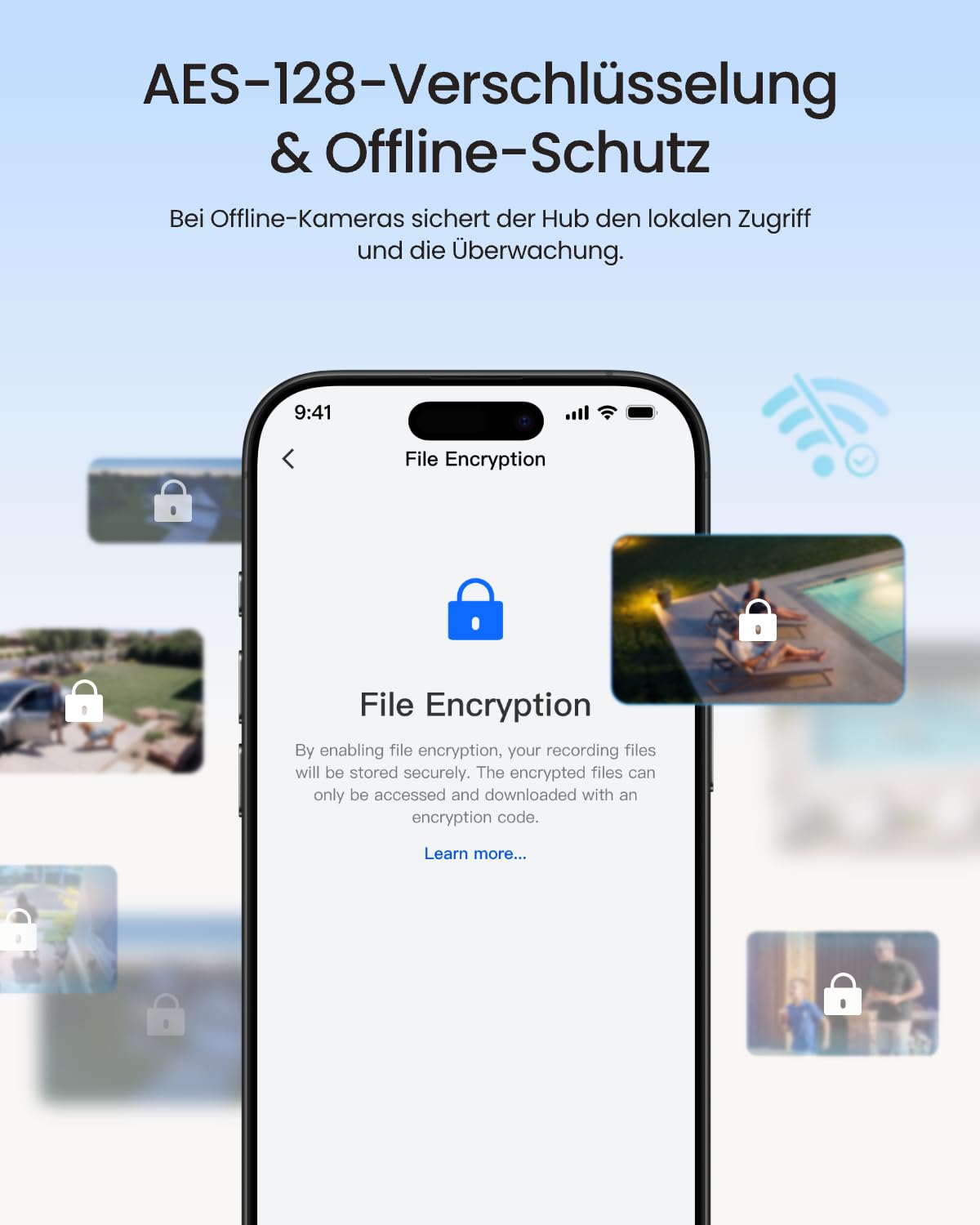 Reolink Lokalspeicher für Überwachungskamera, Bis zu 16TB HDD (Nicht inkl.) | 16MP Live-Ansicht, 2,4/5GHz Wi-Fi 6, Verschlüsselter & Erweiterbar Lokalspeicher, Ohne Abo-Gebühr, Smart Home-Kompatibilität