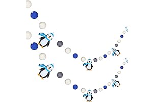 Whimsical Snowy Penguin Slide Garland