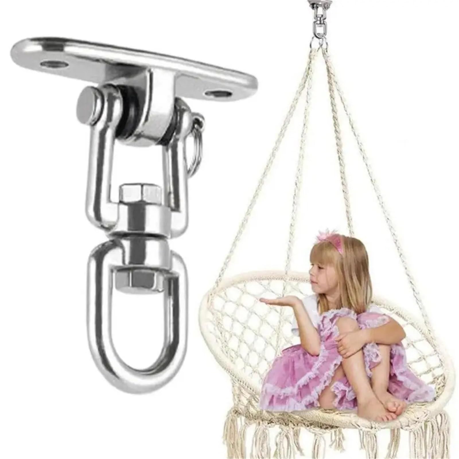 360 ganci rotanti per altalena, in acciaio inox 304, resistenti