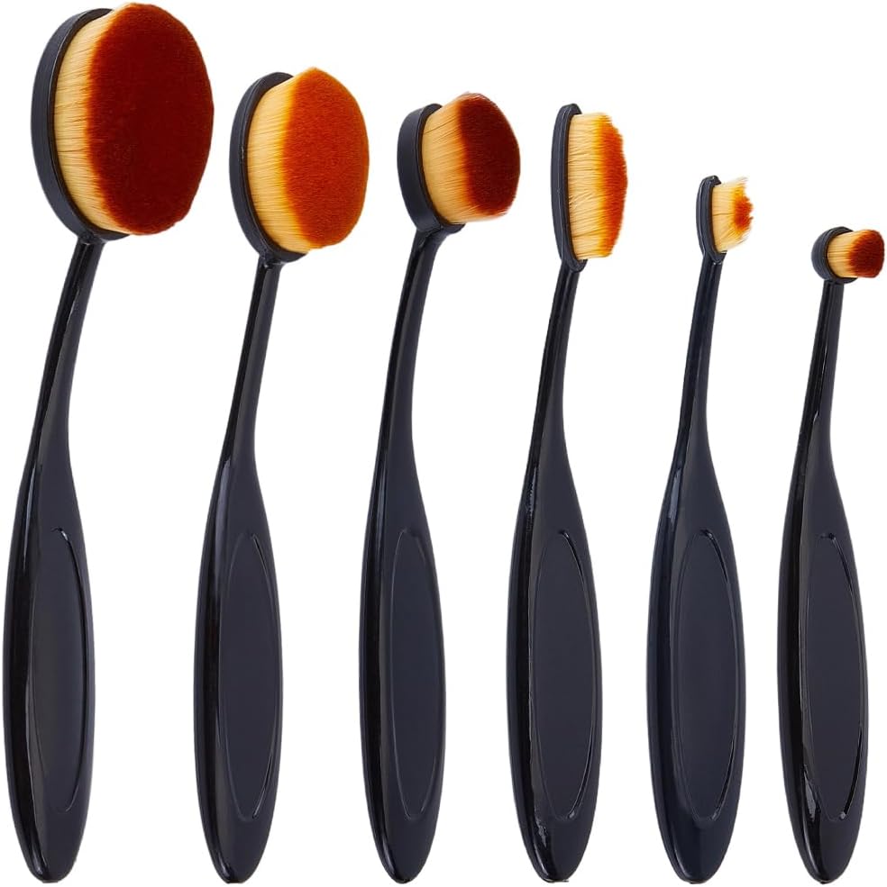 GORGECRAFT 6Pcs 6 Styles Ink Blending Brushes for Card Making Small Plastic Crafting Blender Brush Set Tool for Crafter Background Blending Broad Application Painting Stamping Scrapbooking