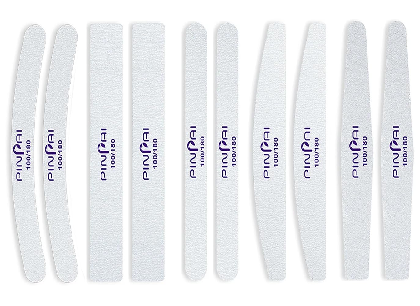 10 Pcs Professional Nail filers 100/180 Grit in 5 Different Shapes-image-13