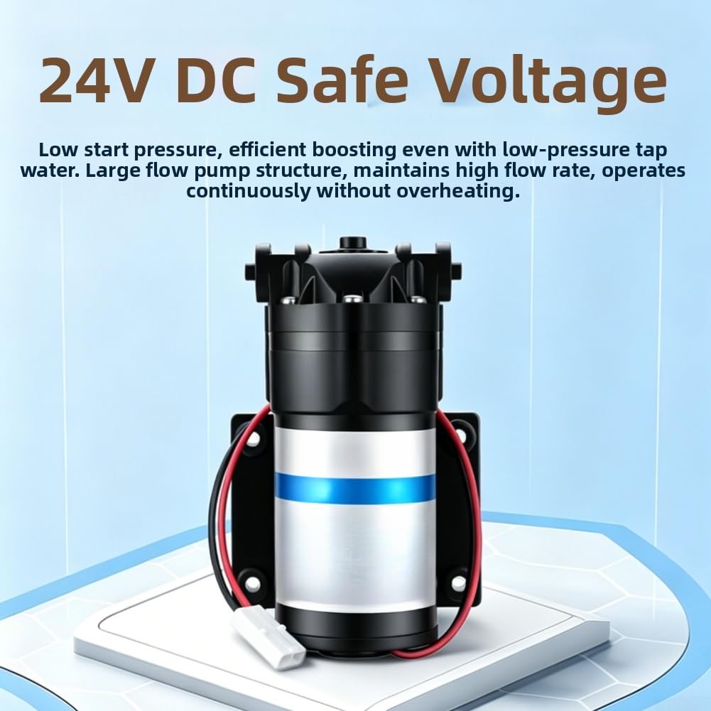 24V Membranpumpe Leise 600ml/min Kupferwicklung Kupferwicklung Wasserpumpe 24V DC Für Filter Leise Diaphragm für pumpe 24V Für Wohngebiete Hohe Durchflussrate für pumpe 24V 750ml/min(C)