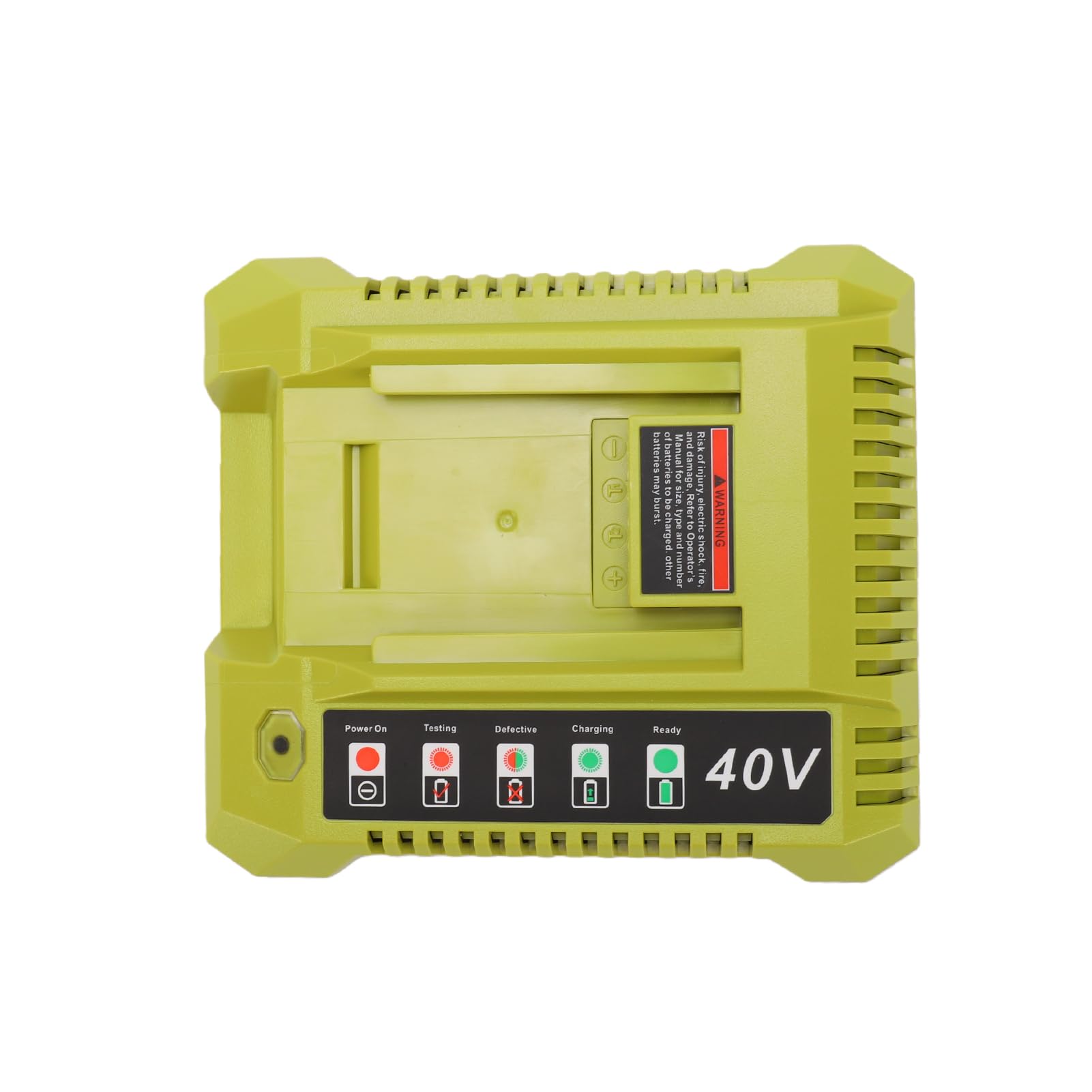 Karlak Caricabatteria Agli Ioni di Litio da 40 V Caricabatteria Rapido da 40 V Caricatore Rapido Indicatore LED Montabile a Parete Design Compatto (Spina UE 250)