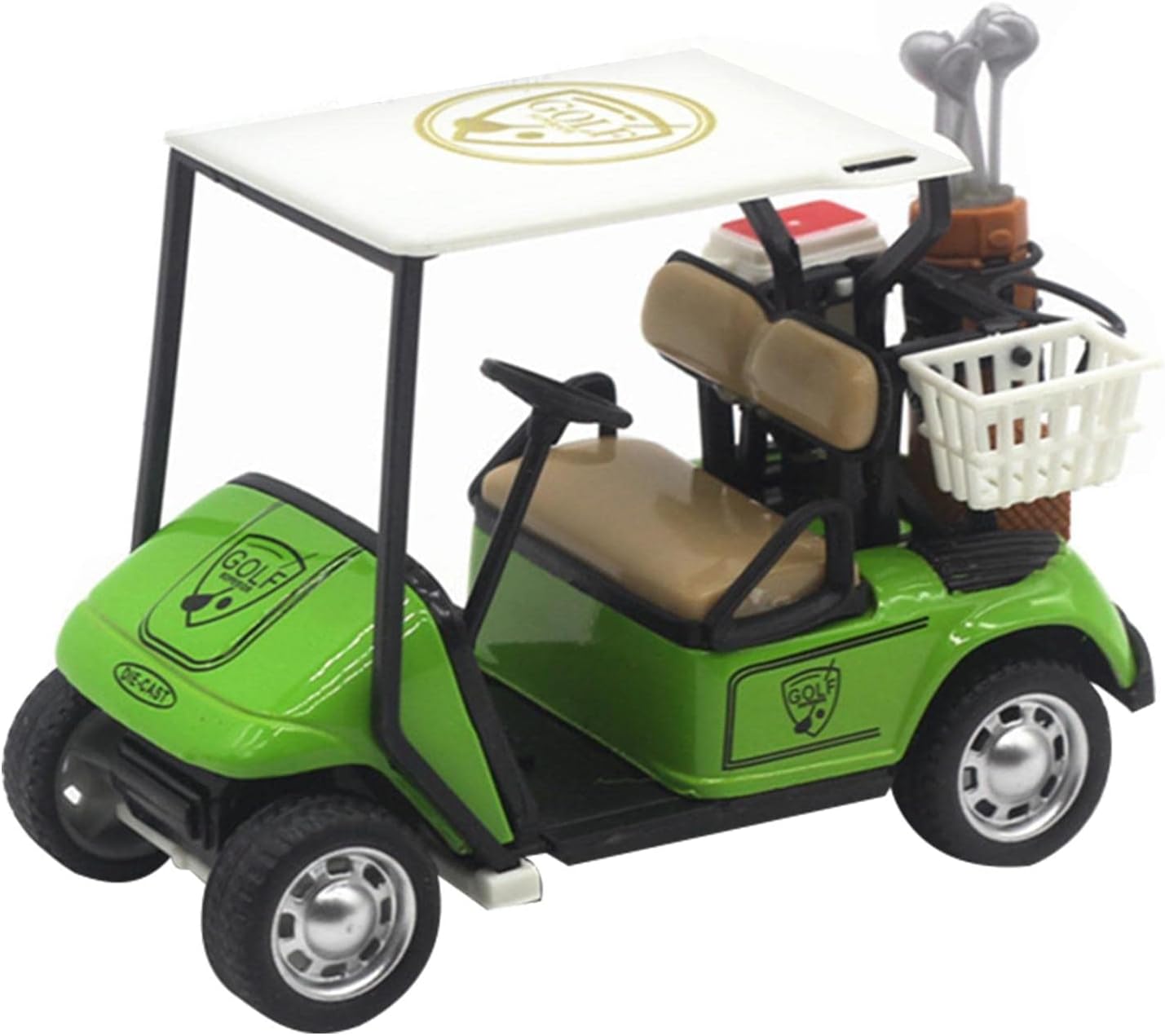Golf Cart Model,Mini Pull Back Action Cart Assembly Model Play Vehicle