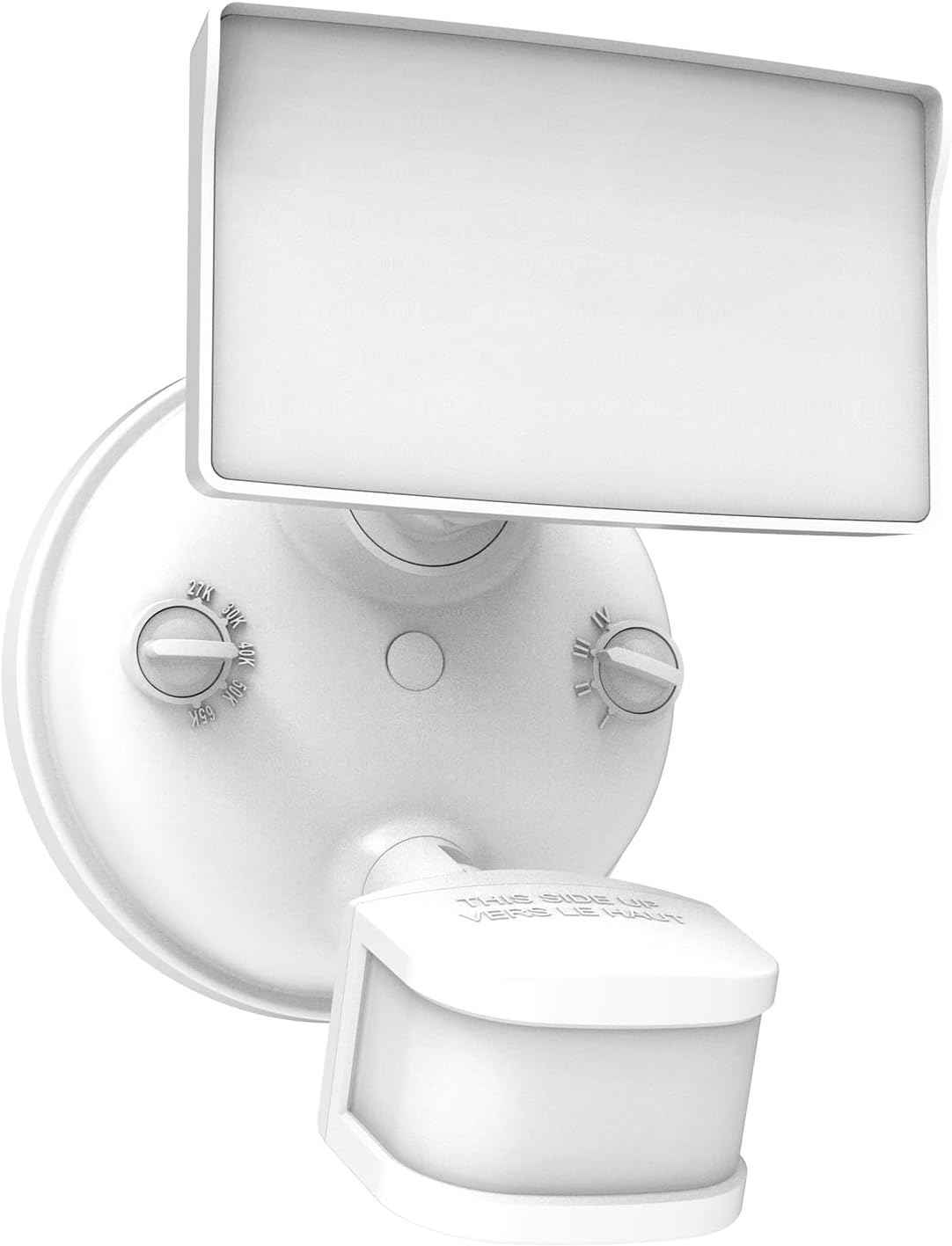 HALO Next Gen Battery-Powered LED Security Floodlight, 1 Head w/Motion Sensing, Dusk to Dawn, Adjustable Brightness - White