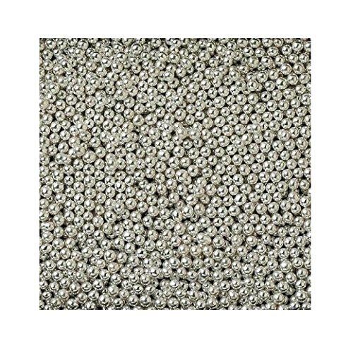 Bake & Decorate - 50gr Edible 2mm Metallic Silver Sugar Balls / Pearls