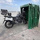 Abri Moto rétractable, Housse pour Moto et Scooter de mobilité, Tente extérieure étanche, PVC et Acier galvanisé, Tente de Rangement pour Deux-Roues(1.7 * 1.2 * 1.4m)