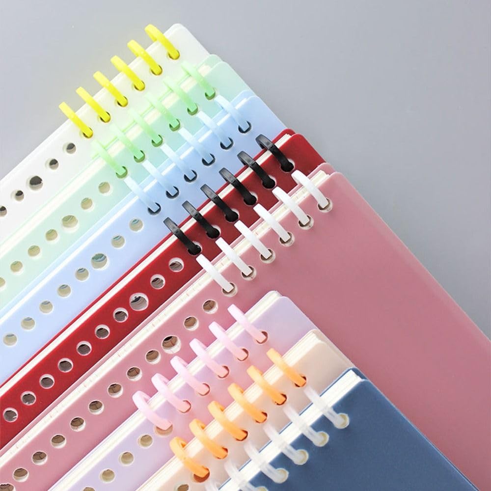Dos de reliure à feuilles mobiles, Anneaux de reliure multicolores à feuilles de 12 mm, 50 pièces
