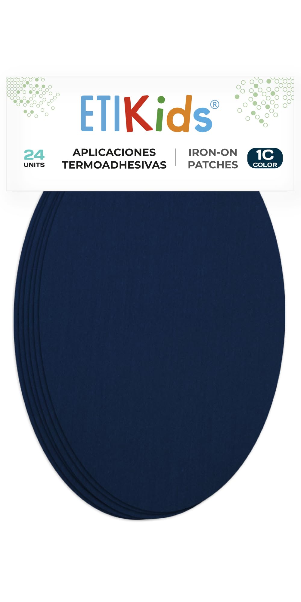 24 Light Navy Iron-On Fabric Repair Patches – Knee & Elbow Patches for Clothes, Trousers, Jackets, Sweaters & Shirts, 16 x 10 cm