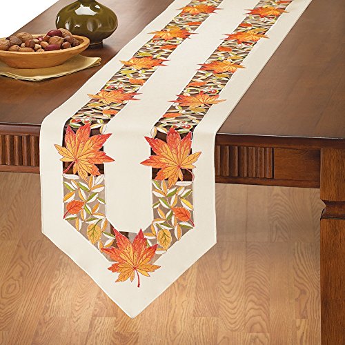 Decorative Fall Leaves Table Linens, Runner