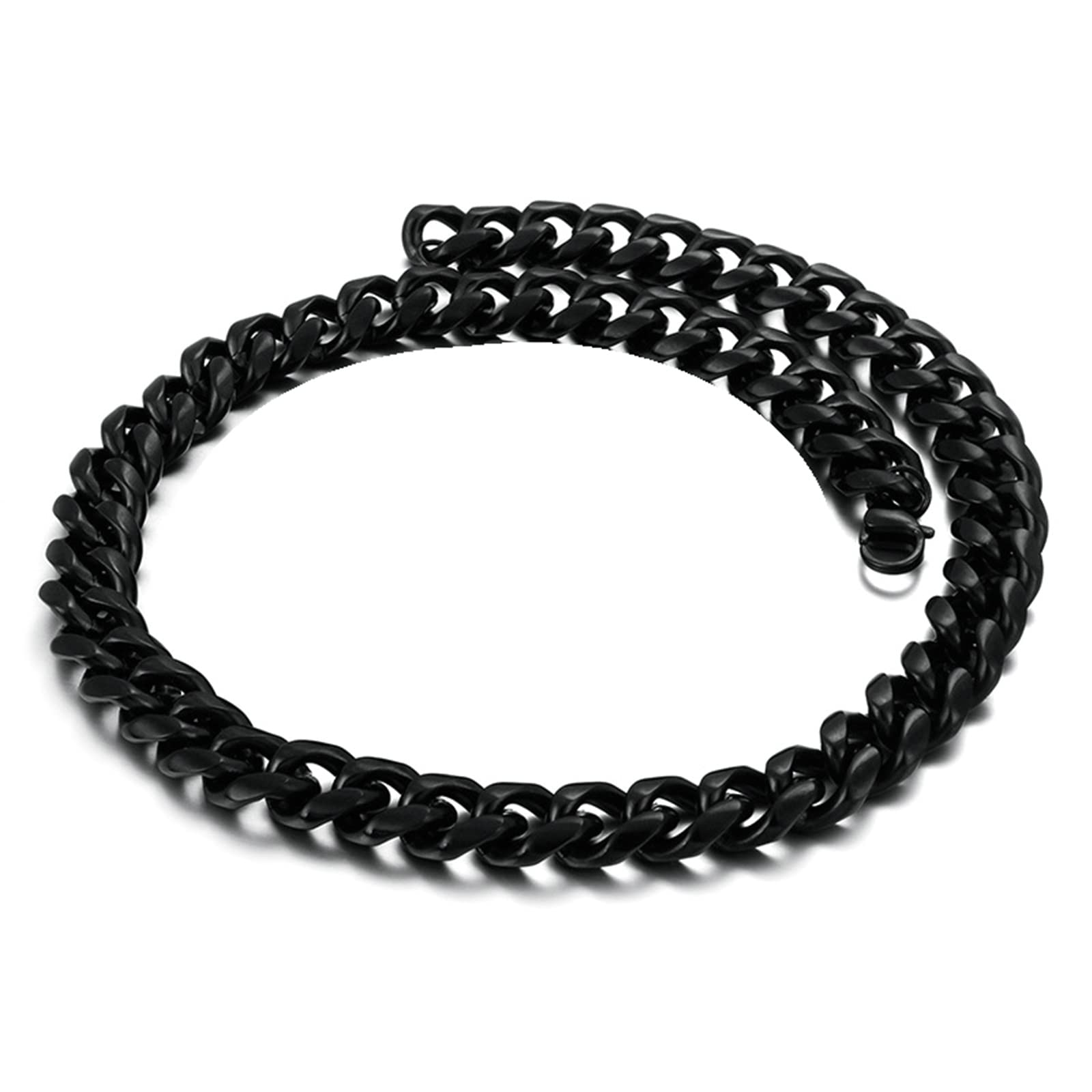 18-26 Zoll Herren-Gliederkette 9/10/13 mm, Panzerkette aus Edelstahl in Gold/Silber/Schwarz