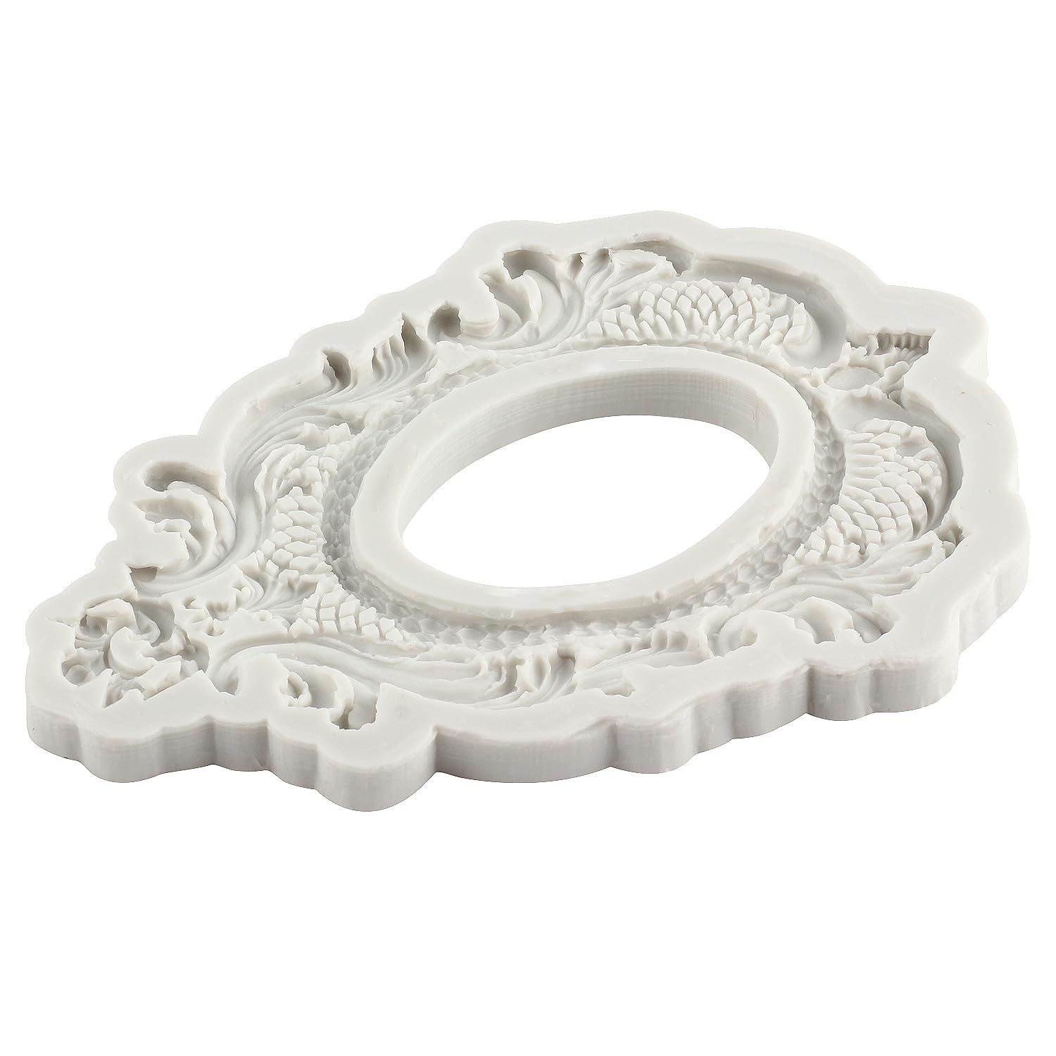 Sijiangmold Fotorahmen Fondantform Bilderrahmen Silikonformen Barockrahmenform Kuchendekoration