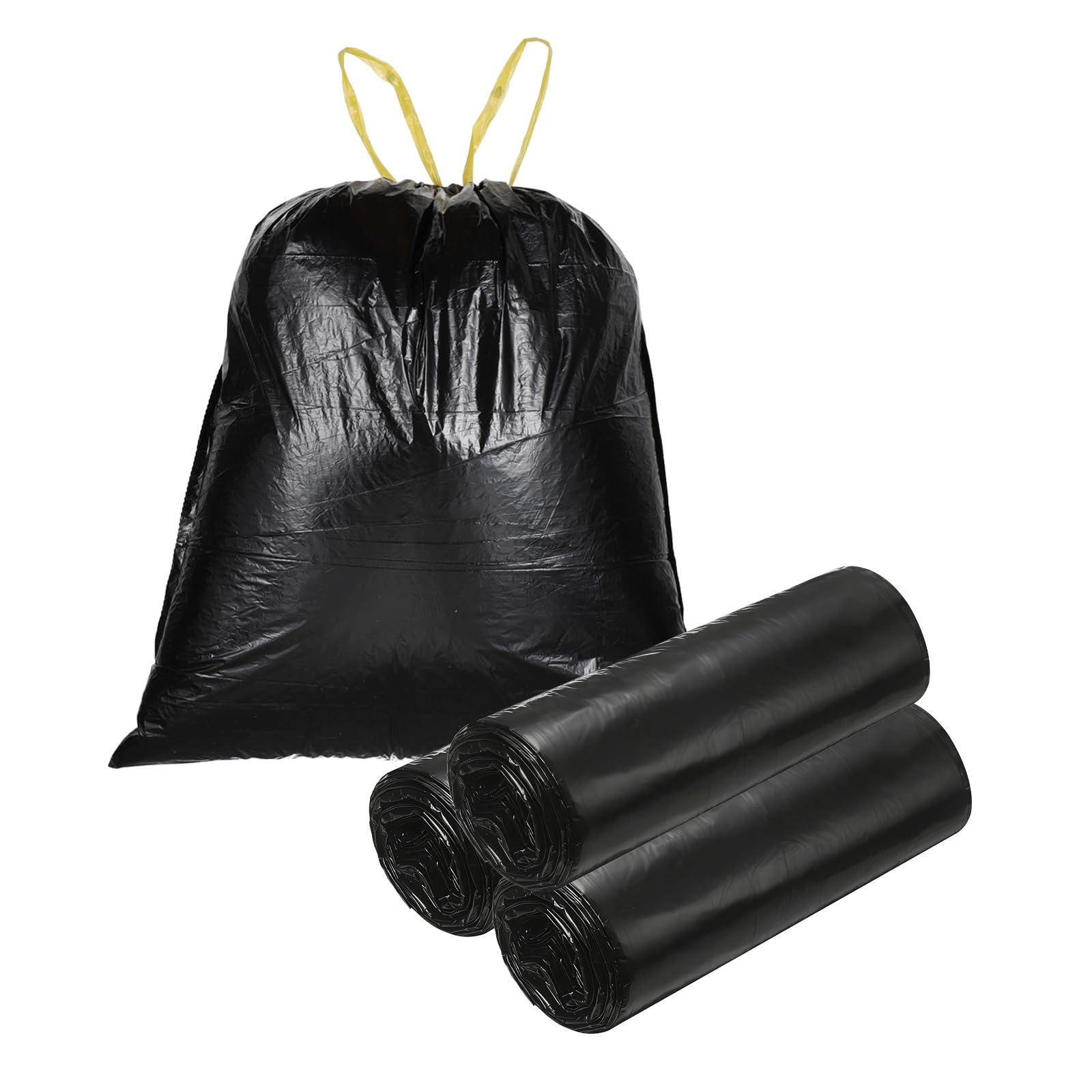 QUARKZMAN 120 Bolsas De Basura Con Cierre De Cordón, 8.7 Galones 24", Bolsas Para Cubo De Basura Sin Aroma Para Hogar Oficina Cocina Sala Dormitorio Coche, Negro