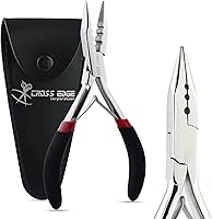 Vista 9 de Pro - Herramientas de extensión de cabello, mini 3 agujeros, microcuentas de silicona y nanoanillos, extensiones de cabello, alicates para abridor