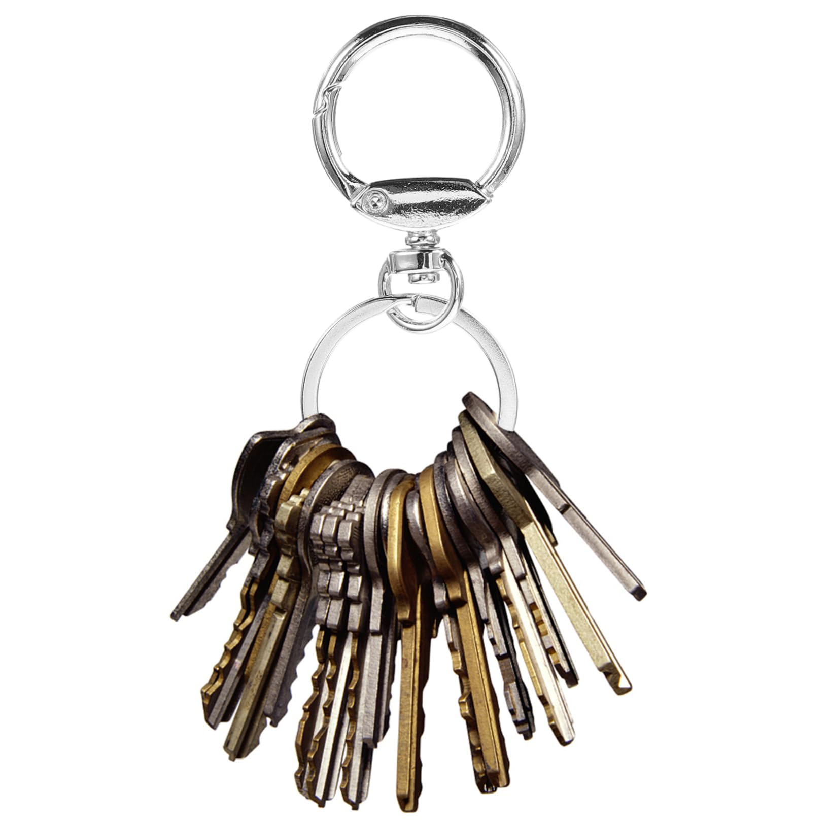 HOMSFOU 5 Set Portachiavi Metallo Zincato Clip Per Chiavi Fai Da Te Accessori Decorativi Pratici E Delicati Per Organizzazione Chiavi E Borse 10 Pezzi*5