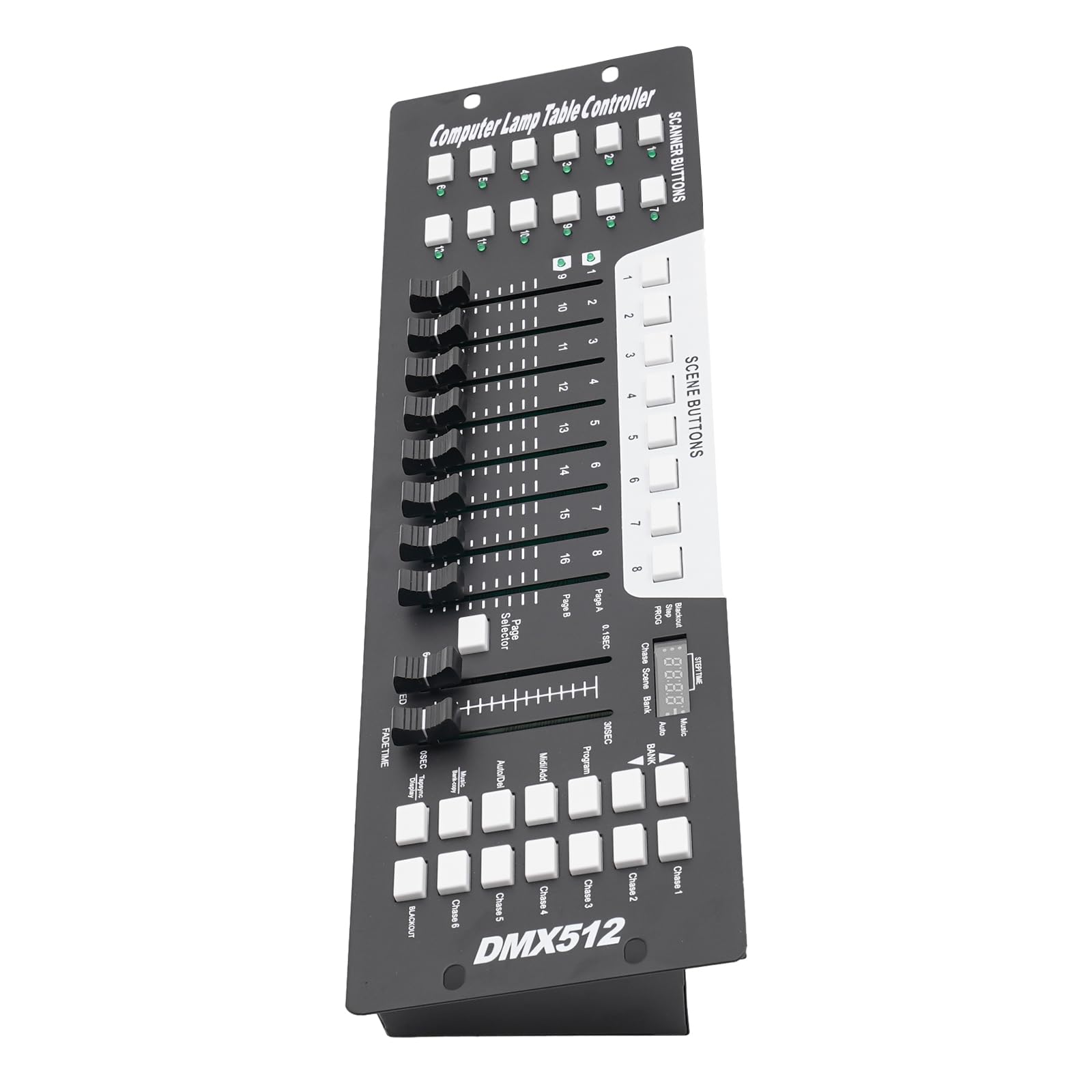 DMX Controller 192 Kanäle, 512 DJ Controller für DMX Lichtsteuerung | DMX-Lichtpult Bühnen Lampe Operator Ausrüstung für Party, DJ, Disco und Moving Head Licht Bühnenlampe(Schwarz)