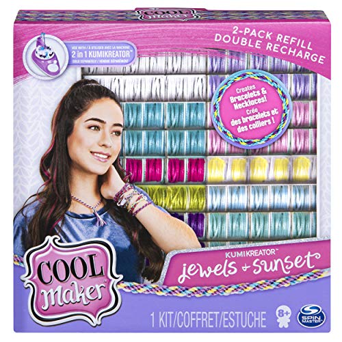 Cool Maker, KumiKreator Sunset and Jewels Fashion Pack 2-Pack Refill, Friendship Bracelet