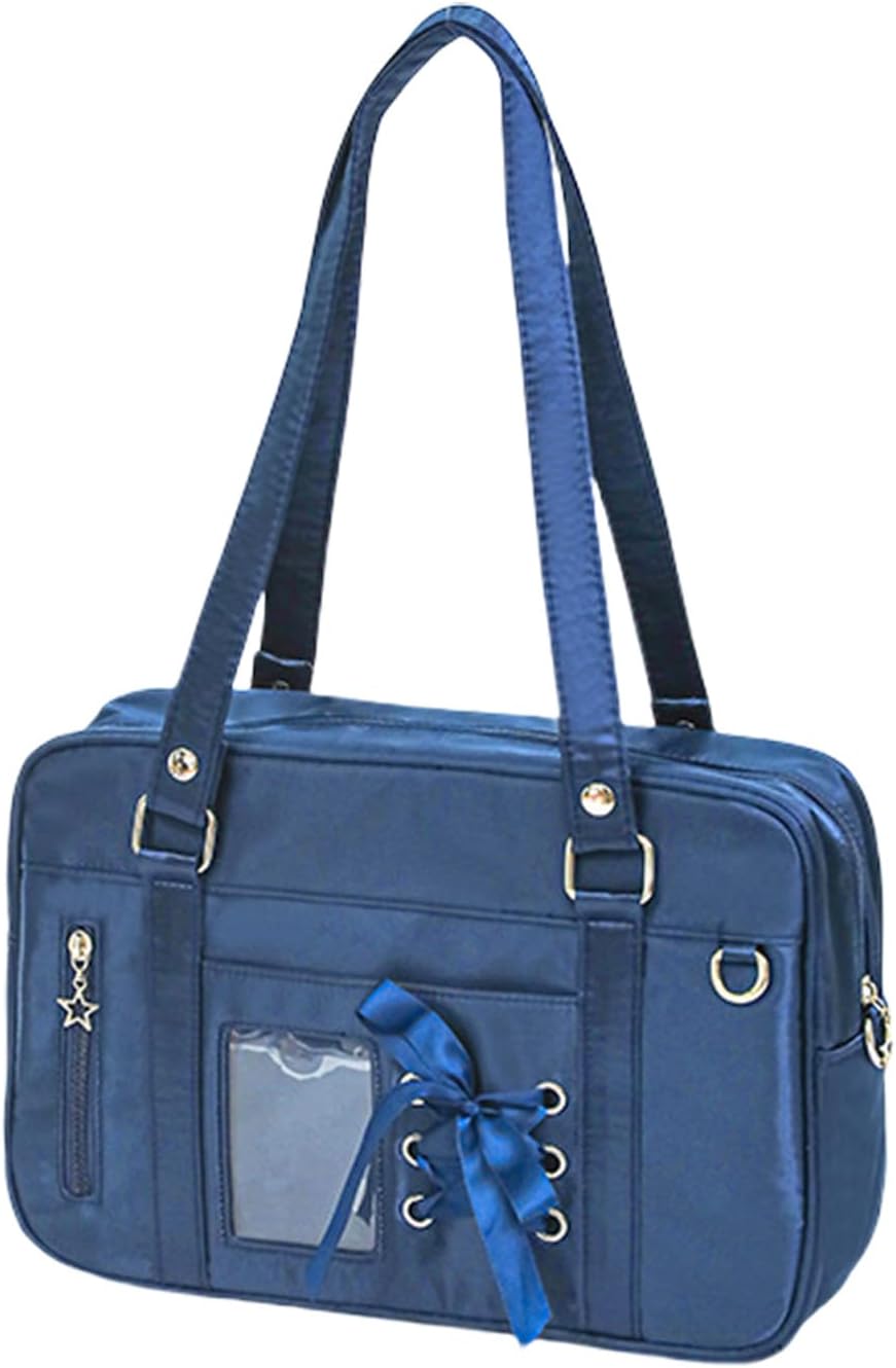 日本をテーマにしたクリアクロスボディバッグ レース付き - カジュアル痛バッグ ピンコレクター&amp;衣装用 和風クロスボディ 素