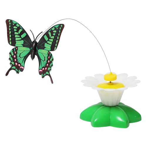 YEJBBUC Mariposa giratoria automática eléctrica para gatos de interior