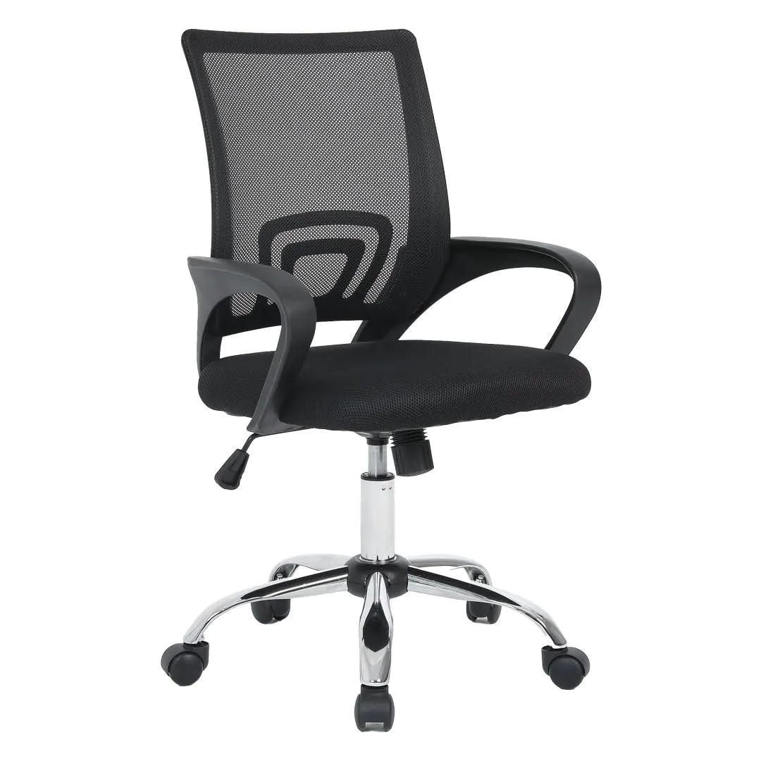 SHIITO | Silla de Oficina | Ergonómica con Ruedas de Nylon con Malla Transpirable en Color Negro | Modelo Aitana - 96 x 48 x 59 cm