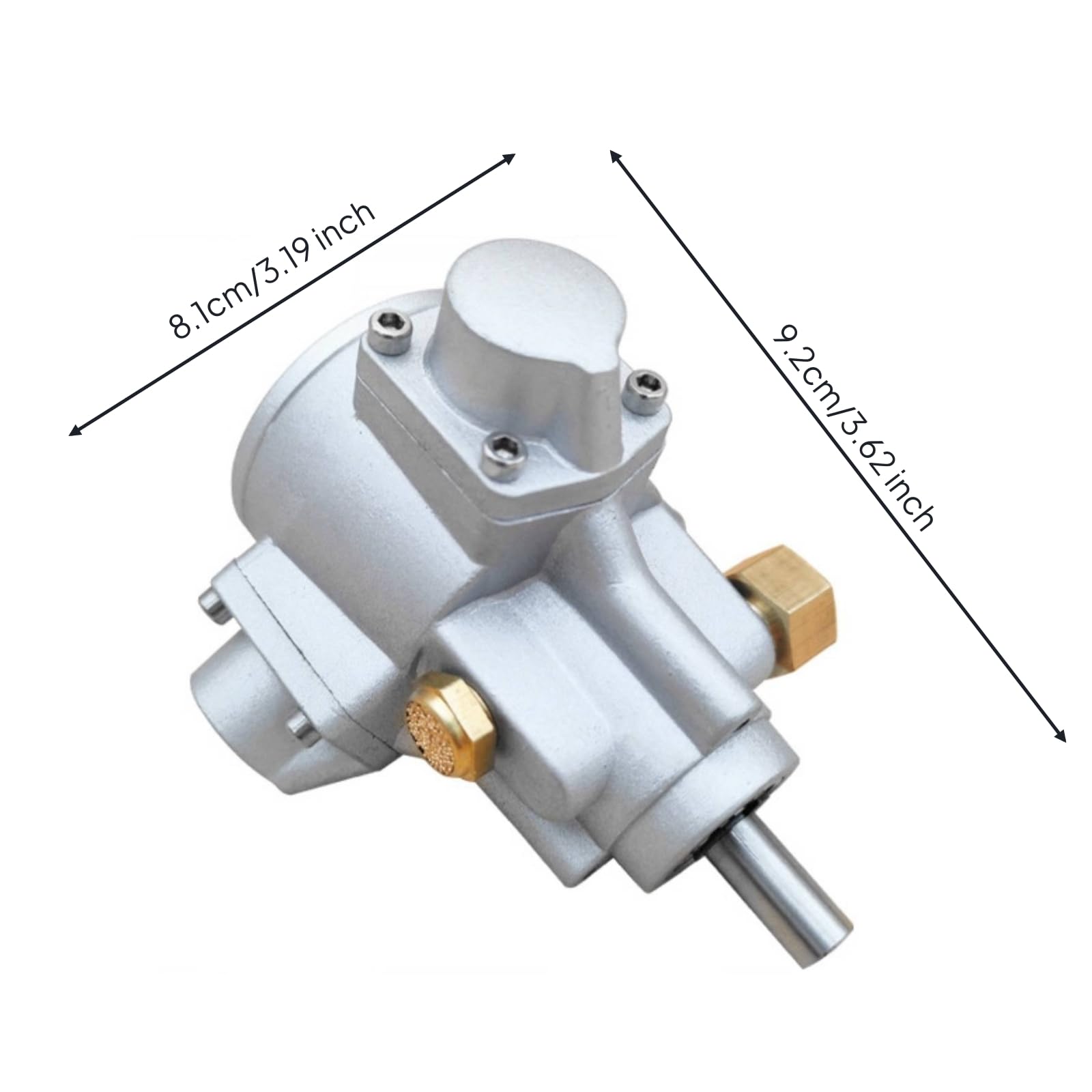 harayaa Mezclador Neumático Motor de Aire Pistón Reductor Carcasa de Metal con Tornillería 2000RPM Estables Entradas y Salidas de Latón Adecuado para Mezclas de Trabajo Instalaciones de Máquinas